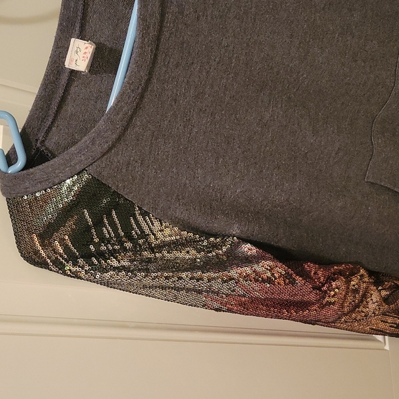 Long sleeve with sparkle sleeves. - Picture 2 of 4